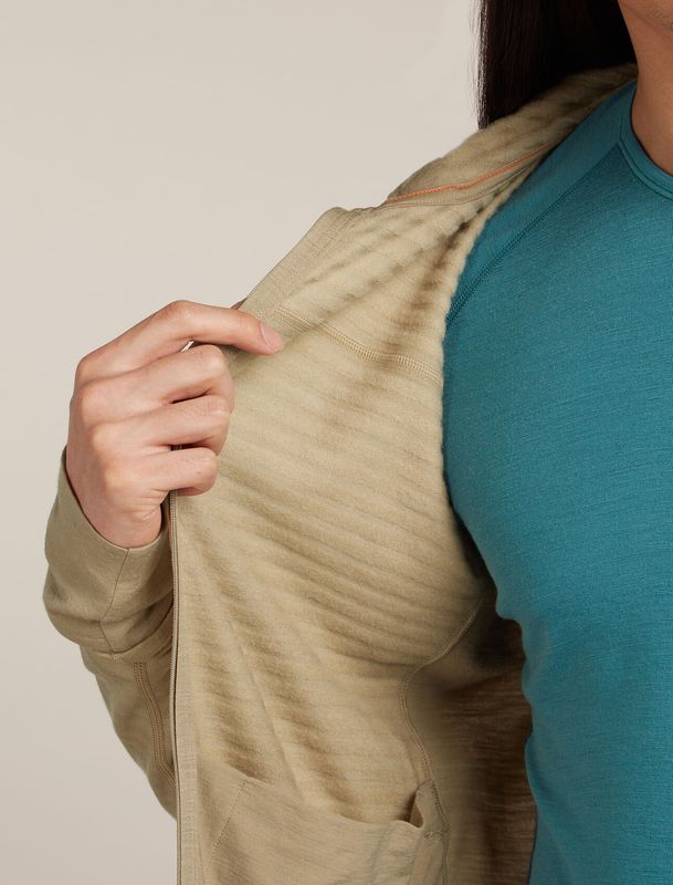 Men's Merino Blend 300 RealFleece Descender LS Zip Hoodie Flagstone