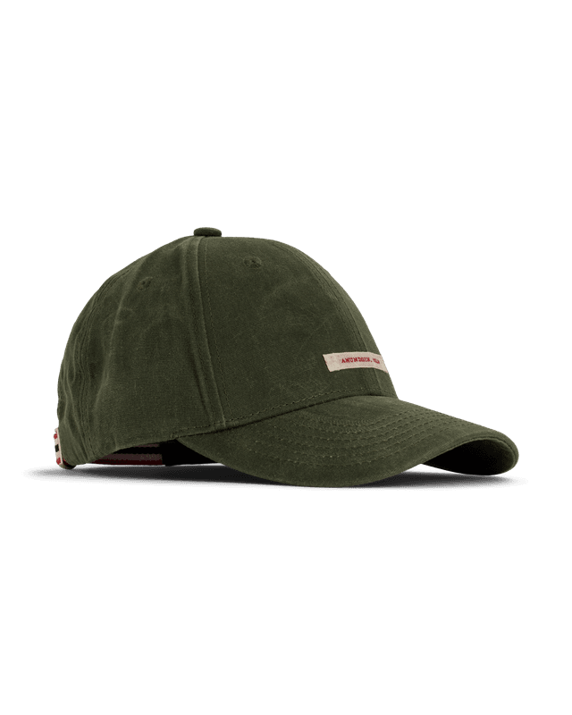 Waxed Cotton Cap Olive/Patch