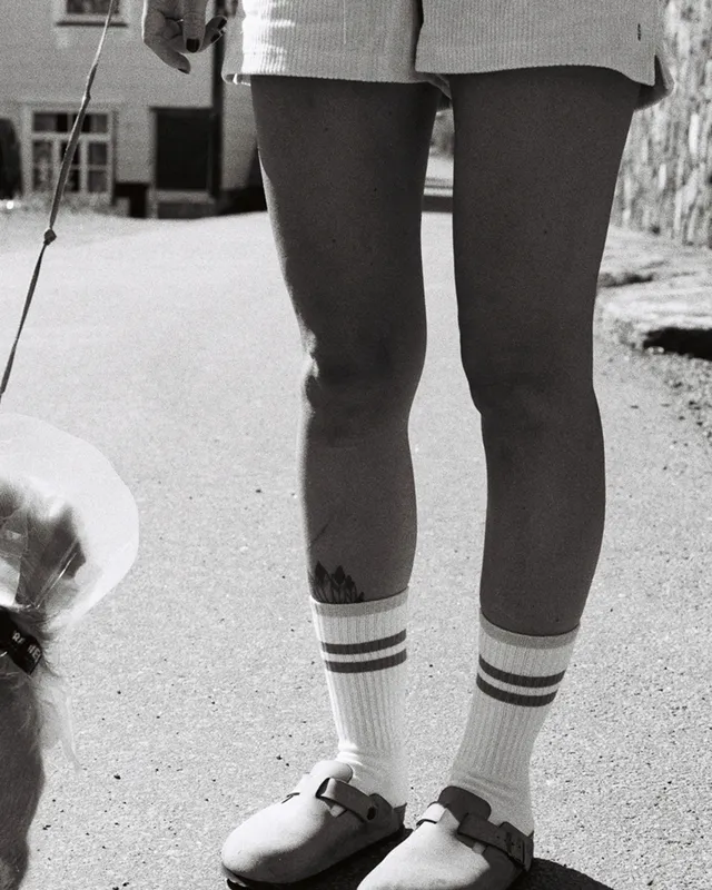 Oslo Crew Socks White/White