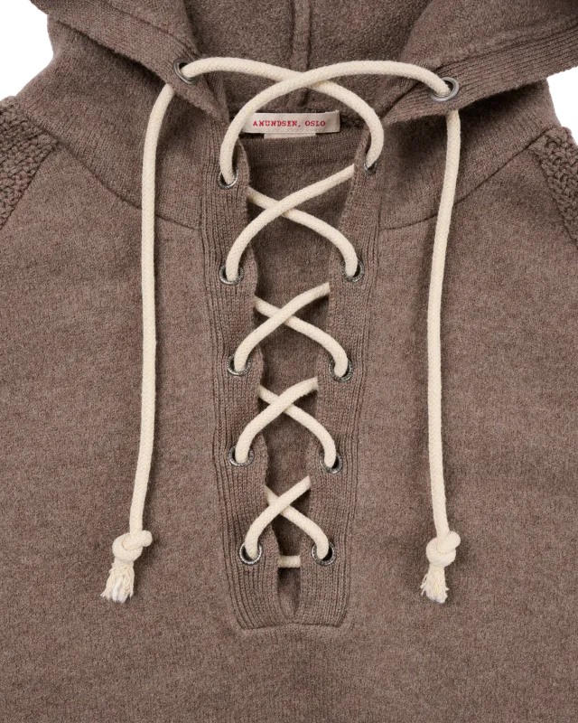 Amundsen Boiled Hoodie Laced Mens Dark Desert
