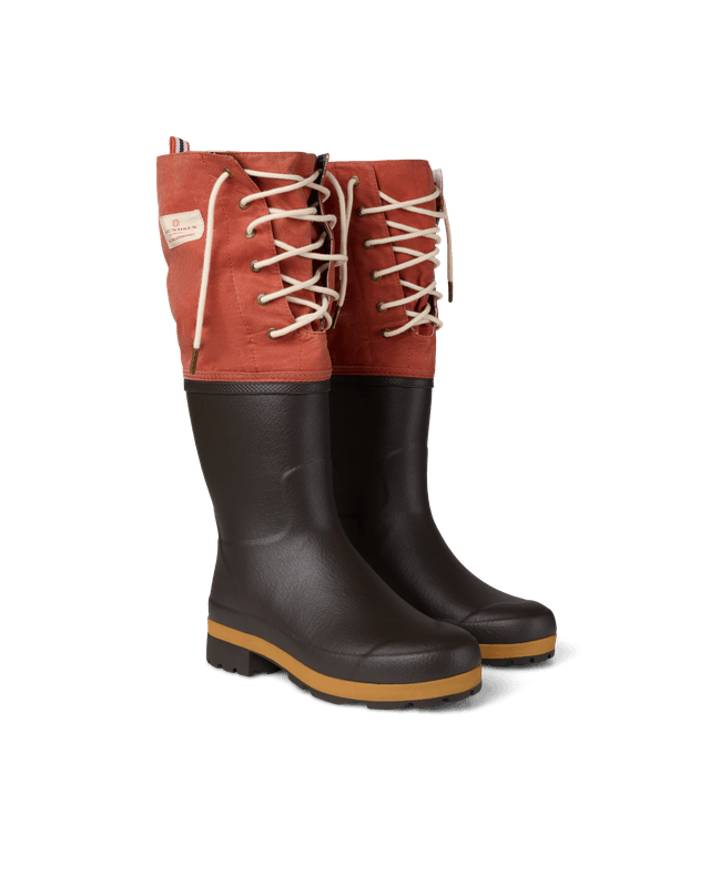 Field Mucks Waxed Cotton Brown/Terra Red