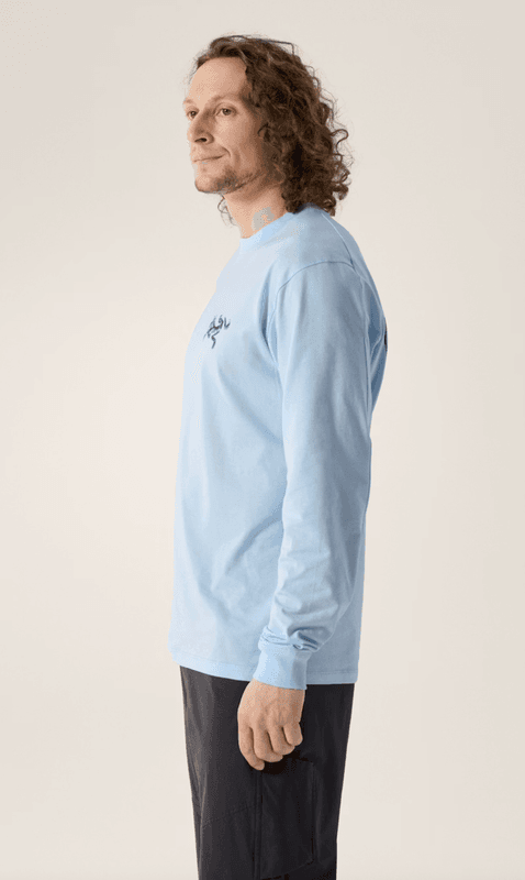 Kragg SL Cotton Bird Tile Shirt LS Men's Alpine Blue / Moondrop