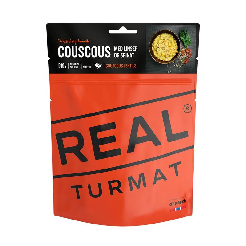 REAL Turmat Couscous med Linser og Spinat
