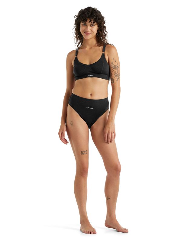 Icebreaker Women's Merino Queens Clasp Bra Black