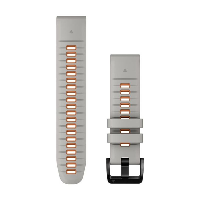 Garmin QuickFit 22mm Silicone Band Gray/Ember Orange