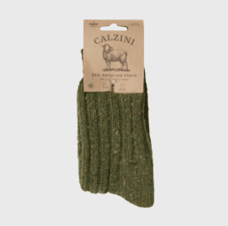 Calzini Socks Rib Soft 581 Wool Mix Green