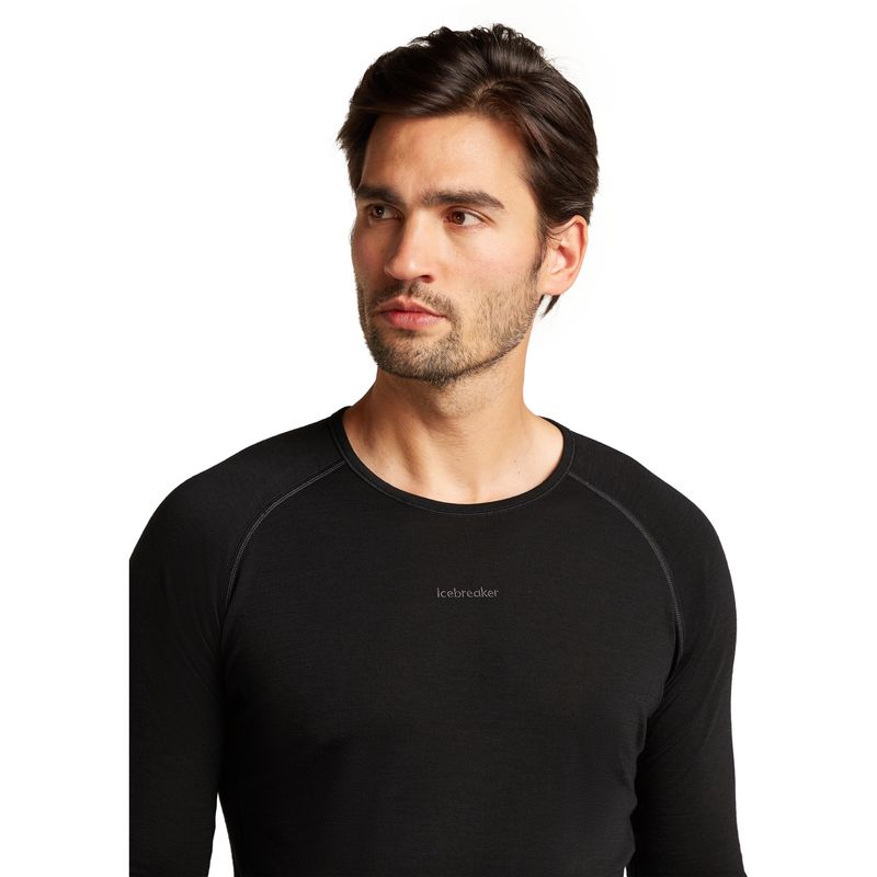 Men's 200 ZoneKnit LS Crewe Thermal Black