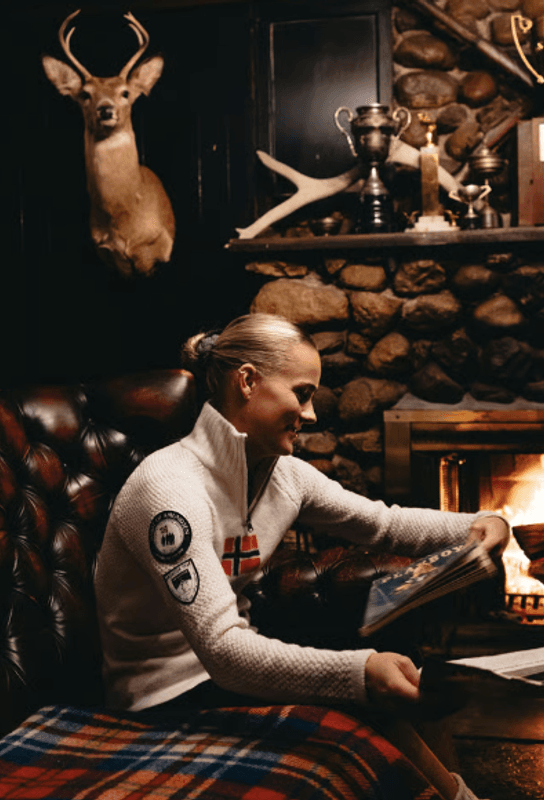 BOILED SKI SWEATER W´s Flag 600 Oatmeal/Norge