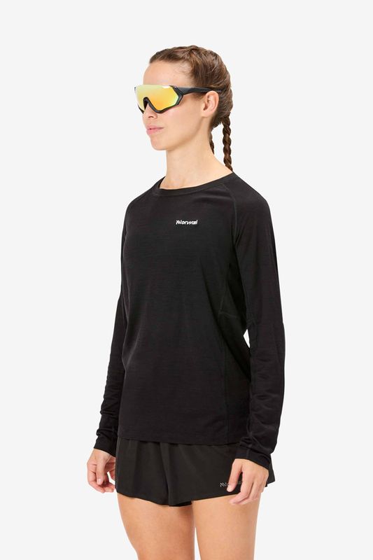 NNormal Womens Merino Long Sleeve T-shirt Black